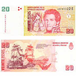 Аргентина 20 песо 2003 год