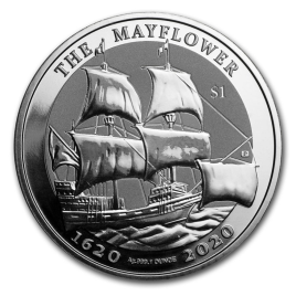 Корабль Мэйфлауэр, Виргинские острова, 1 доллар, 2020 год