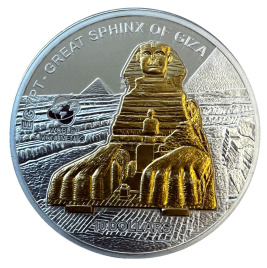 Большой сфинкс, серия Мировые памятники - о.Кука, 2008 год, 10 долларов