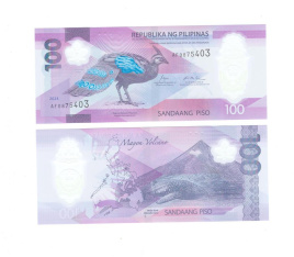 Филиппины 100 песо 2024 год (полимер)