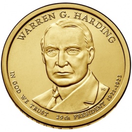 №29 Уоррен Гардинг 1 доллар США 2014 год