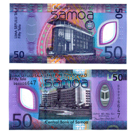 Самоа 50 тала 2025 год (полимер)