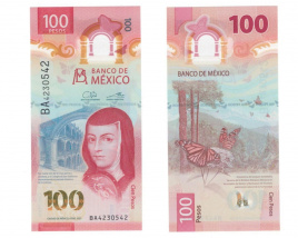 Мексика 100 песо 2020-2021 гг (полимер)