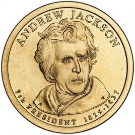 №7 Эндрю Джексон 1 доллар США 2008 год