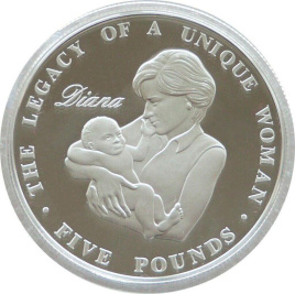 Диана, Принцесса Уэльская - Олдерни, 5 фунтов, 2007