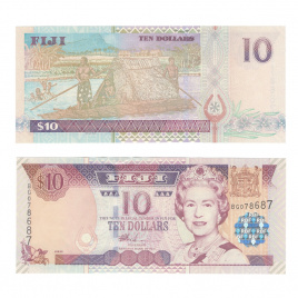Фиджи 10 долларов 2002 год
