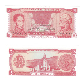 Венесуэла 5 боливар 1989 год