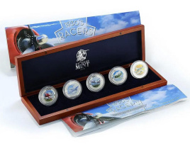 Набор монет "Гонщики 1930х. Самолеты" ("1930s racers") - о.Кука, 2006 год