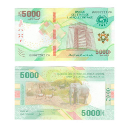 Центральная Африка 5000 франков 2020 год