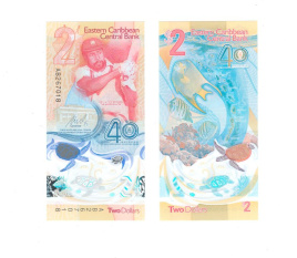 Восточные Карибы 2 доллара 2023 год (юбилейная)