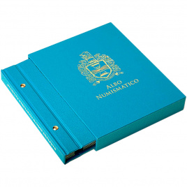 Футляр для альбомов Альбо Нумизматико, цвет «Голубой», под альбомы Казахстана