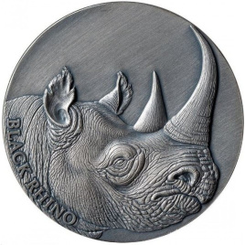 Черный носорог Expressions of Wildlife - 2oz, Камерун, 2023 год