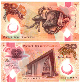 Папуа - Новая Гвинея 20 кина 2021 год (полимер)