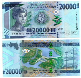 Гвинея 20000 франков 2024 год