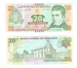 Гондурас 20 лемпира 2012-2019 гг