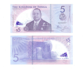 Тонга 5 паанга 2023 год (полимер)