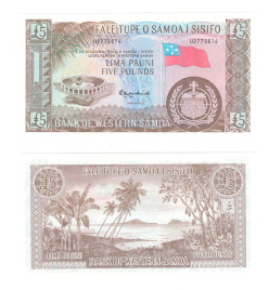 Самоа 5 фунтов 1963 год