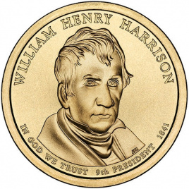 №9 Уильям Гаррисон 1 доллар США 2009 год