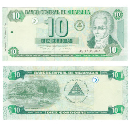 Никарагуа 10 кордоба 2002 год