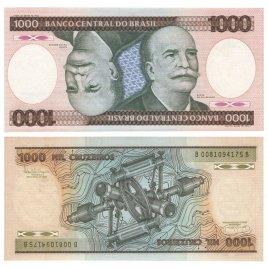 Бразилия 1000 крузейро 1981 год