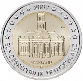 Замок Саар - 2 евро, Германия, 2009 год