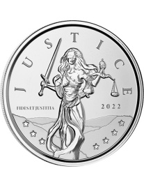 Леди Справедливость JUSTICE - Гибралтар, 1 фунт, 2022 год
