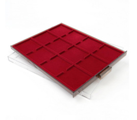 Планшет на 12 монет в капсулах QUADRUM XL 67х67мм - Leuchtturm