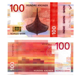 Норвегия 100 крон 2016 год
