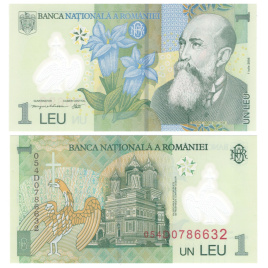 Румыния 1 лей 2018 год (полимер)