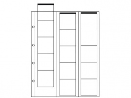 Лист для монет на 15 ячеек (48х46 мм, формат Optima)