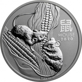 Год мыши 2020, Австралия, 50 центов (1/2 унции)