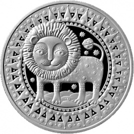 Леў (Лев) - серия "Знаки зодиака", 1 рубль 2009 год, Беларусь