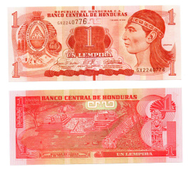 Гондурас 1 лемпира 2012-2022 гг