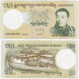 Бутан 20 нгултрумов 2006-2013 гг