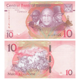 Лесото 10 малоти 2021 год