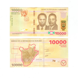 Бурунди 10000 франков 2018 год