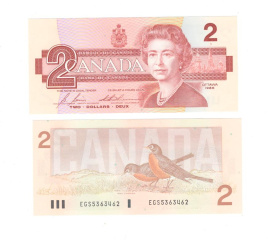 Канада 2 доллара 1986 год