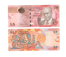 Багамские острова 5 долларов 2013 год