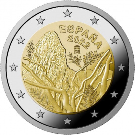 2 евро Испания 2022 - Нац.парк Гарахонай