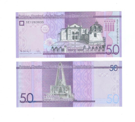 Доминикана 50 песо 2017-2023 гг