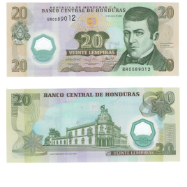Гондурас 20 лемпира 2008 год (полимер)