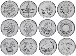 Набор из 12 монет - Миллениум, Канада, 2000 год