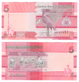 Гамбия 5 даласи 2019-2023 гг