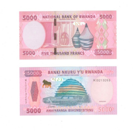 Руанда 5000 франков 2024 год