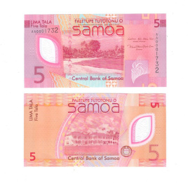 Самоа 5 тала 2023 год (полимер)