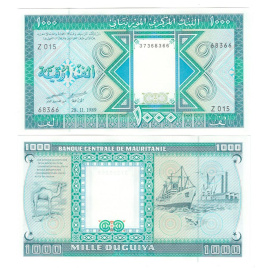 Мавритания 1000 угий 1974-1996 гг