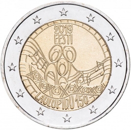 2 евро Эстония 2019 - 150 лет Фестиваля Песни
