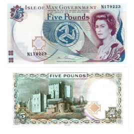 Остров Мэн 5 фунтов 2015-2021 гг