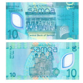 Самоа 10 тала 2023 год (полимер)