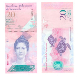 Венесуэла 20 боливар 2007-2014 гг